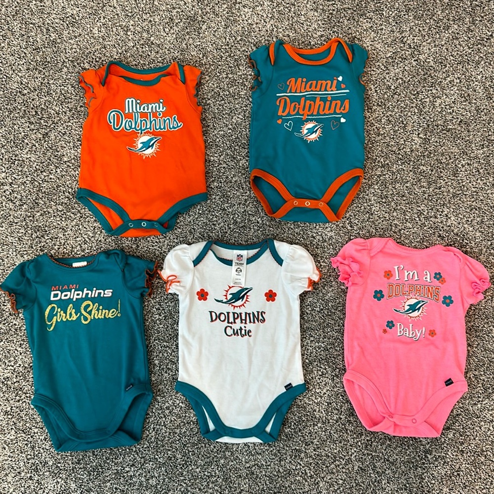 Miami Dolphins Infant girl onesies
